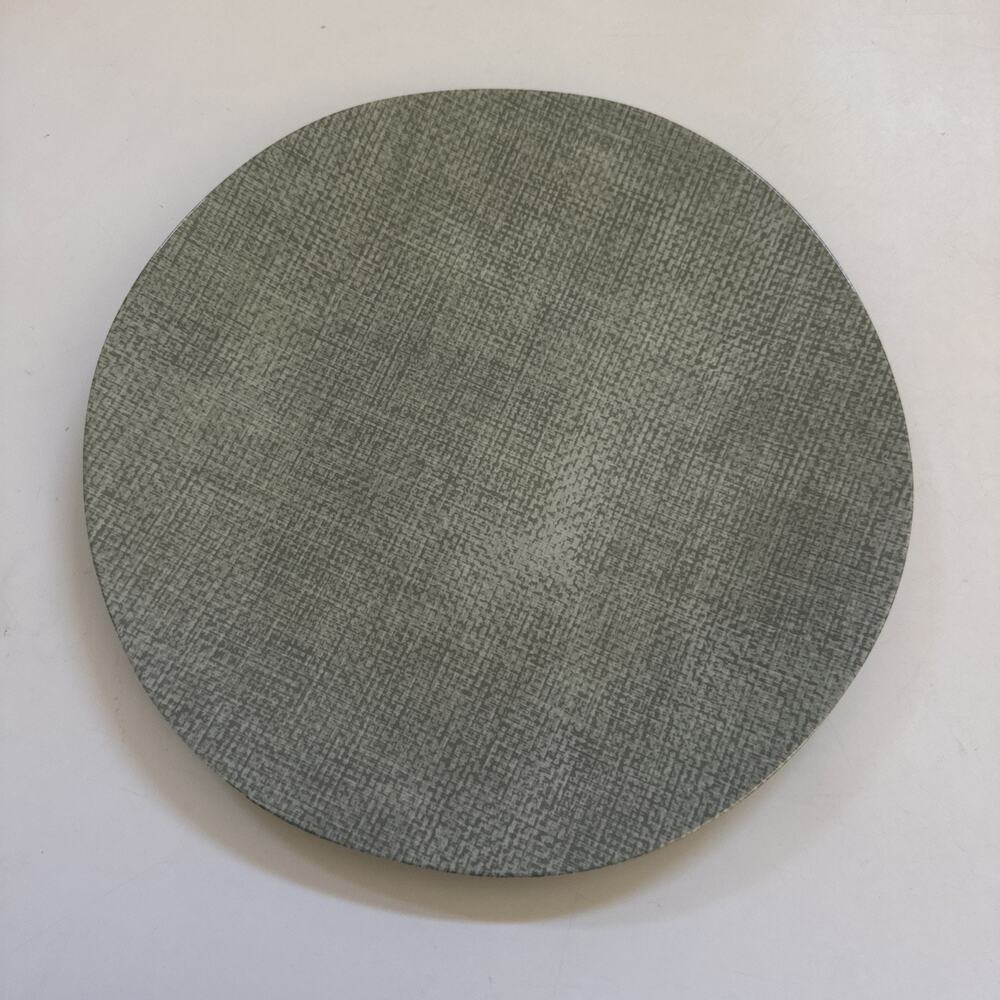 Set of 6 Crate & Barrel Melamine Dinner Plates Woven Texture Beach House 10.5" - Picture 3 of 8